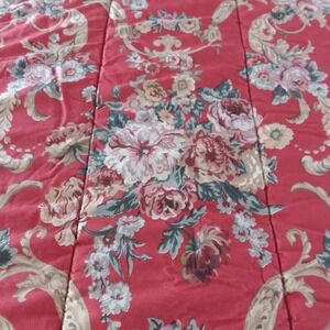 Ralph Lauren Danielle Marseilles Full/Queen Red Floral Comforter Cottage Romance